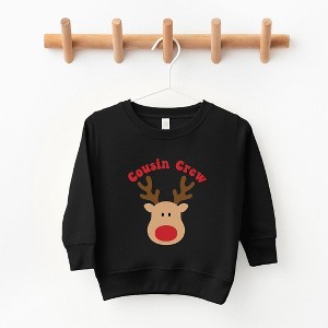 The Juniper Shop Cousin Crew Reindeer Toddler Graphic Sweatshirt - 1 of 3