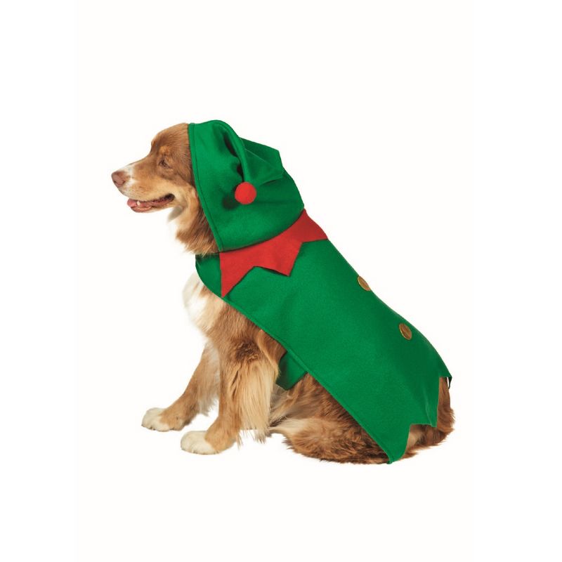 Northlight 27" Green and Red Christmas Elf Dog Costume - Size M, 1 of 3