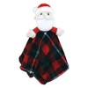 Hudson Baby Unisex Baby Plush Blanket with Toy, Rudolph And Santa Plaid, One Size - image 4 of 4