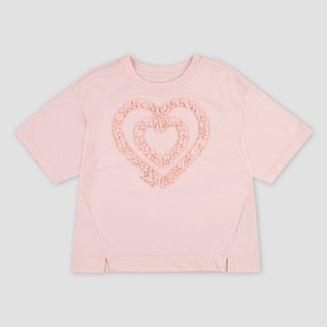 Levi's® Girls' Short Sleeve Boxy 'Heart' T-Shirt - Light Pink - 1 of 3