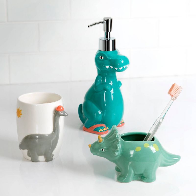 3pc Dinosaur Kids&#39; Bath Set with Tumbler - Allure Home Creations, 3 of 12
