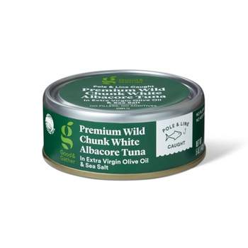 Premium Wild Albacore Chunk White Tuna in Extra Virgin Olive Oil and Sea Salt - 5oz - Good & Gather™