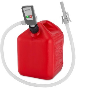 Deway Automatic Fuel Transfer Pump with Auto-Stop, 3 Cans Adapters, Battery Powered or DC 12V Cable - 1 of 4