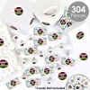 Big Dot of Happiness Through the Decades Mini Candy Bar Wrappers, Round Candy Stickers and Circle Stickers - Party Candy Favor Sticker Kit 304 Pieces - 2 of 4