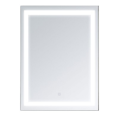 HOMCOM LED Wall Mount Bathroom Vanity Make Up Mirror w/Defogger - 32" x 24