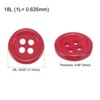 Unique Bargains Sewing Resin Round Flat 4-Hole Replacement Craft Buttons 20 Pcs - 2 of 4