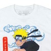 Seven Times Six Naruto Shippuden Men's T-Shirt Kunai Strike Pose Graphic Print Crewneck Tee White - 3 of 4