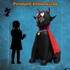 Costway 4.7 FT Halloween Inflatable Vampire Black Cat with Red Cloak Blow-up Decoration - 4 of 4