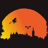 Men's Design By Humans Halloween witch silhouette By InfaredDesigns T-Shirt - 2 of 4