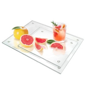Cutting Board, 2 Pack Tempered Glass - Non-Slip Chopping Plate, Shatter & Heat Resistant for Kitchen Countertop - 1 of 4