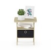 Furinno Andrey End Table Nightstand with Bin Drawer, Steam Beech/Black - 4 of 4