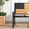 Best Choice Products Indoor Outdoor Steel Garden Bench w/ American Flag Backrest, 790lb Capacity - 3 of 4
