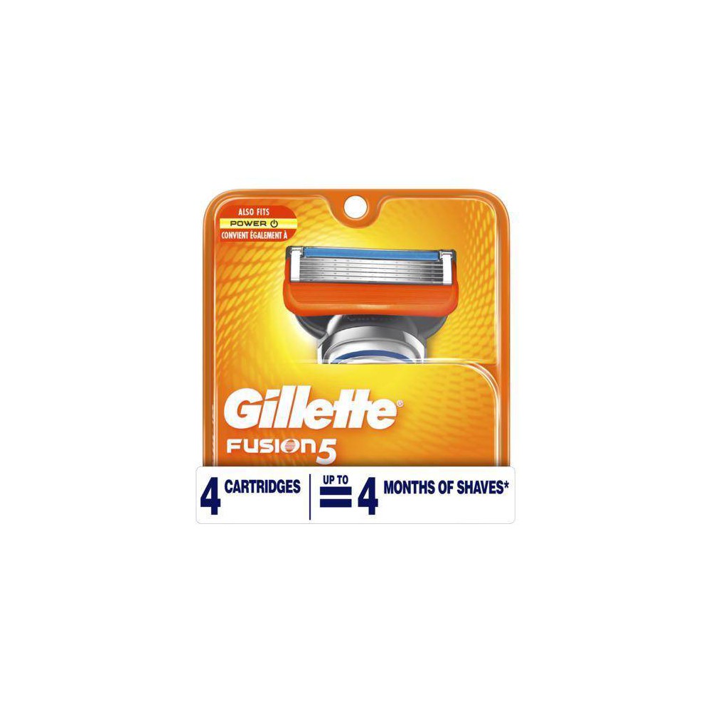 Gillette Fusion5 Mens Razor Blades, 4 Blade Refills, 1 Bonus Refill