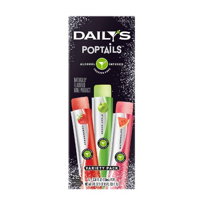 Daily's Poptails Alcohol Infused Freezer Pops Variety Pack - 12pk/100ml