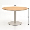 Complete Garden Dining Group Contour Cushioned Chairs & Circular HardwoodTexture Table - 4 of 4