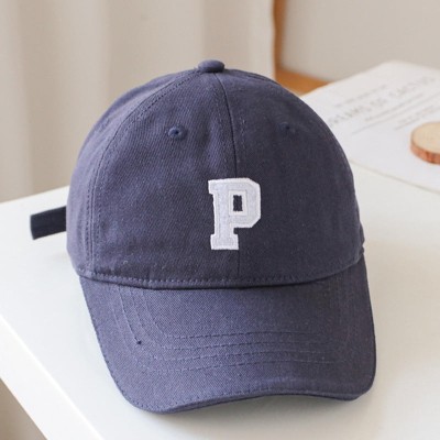 MyKids-Usa Baby Solid Color Embroidered Design Fashion Sunshade Baseball Hats