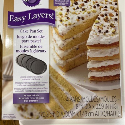 Wilton W0188 Easy Layers 8 in. Round Cake Pan Set, 4 Piece