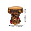 Vynxaria Resin Squirrel Garden Chair Decoration, 12.6" Tree Stump Stool£¬Dark Brown - 2 of 4