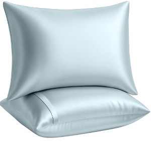 BLISSFORD Satin Pillowcase with Zipper, Satin Pillow Cases 2 Pack, Silk Pillow Cover - 1 of 4