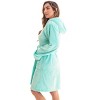Just Love Womens Velour Solid Robe | Ladies Hooded Bathrobe - 2 of 4