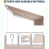coucheta Retractable Awnings for Patio - Outdoor Sunshade Shelter with UV Protection Fabric, Waterproof Adjustable Roll Out Awning for Deck, Porch - 3 of 4