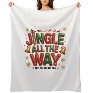 FIONECA Warm Flannel Blanket - Reindeer Pattern Design, 2029 New Year Gift, Cozy For Bed, Christmas Holiday Essential - 50"¡Á60" - 1 of 1