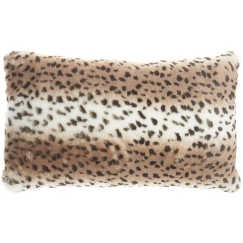 Mercer41 Kameka Striped Faux Fur Throw Pillow & Reviews
