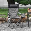 Oversized Folding Camping Chair, Outdoor Padded Portable Chair with Cup Holder, 450 LBS Capacity - 4 of 4