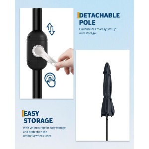 7.5ft Navy Blue Patio Umbrella with Tilt Crank - UV Protection & Waterproof for Outdoor Use - 1 of 4