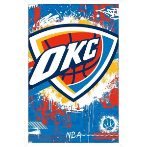 Trends International NBA Oklahoma City Thunder - Maximalist Logo 23 Framed Wall Poster Prints - 1 of 4