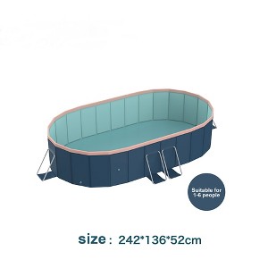TopComfy Above Ground Pool Folding Non Inflatable Design Bathes and Cools in Summer for Outdoor Patio Beach Garden Yards, Blue, 22.83"*22.44"*6.69" - 1 of 4