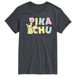 Men's - Pokémon - Pikachu Pastel Name Short Sleeve Graphic T-Shirt - 1 of 3