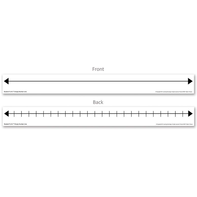 Learning Advantage Student F.U.N. Empty Number Line, Set of 10, 3 of 4