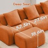 VASIP Soft Teddy Fabric Boneless Modular sofa,Anti-Slip Chaise with 32D High Density Sponge,No Assembly Required - 3 of 4