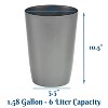 LunaLulinlk Silver brushed 1.58 gallon compact trash can with open top for tight spaces - 3 of 4