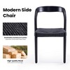 FURNIinspire Accent Chairs Ash Wood Stackable Dining Chair Mid Century Modern Wooden for Your Room House, Fully Assembled, Black, 18.5"*17.5"*30" - 3 of 4