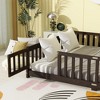 TIRAMISUBEST Twin/Full/Queen Size Floor Bed with Fence and Door, Rubber Wood Floor Platform Bed Montessori Bed Toddler Bed with Safety Guardrails - 4 of 4