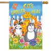 Cats Spoiled Here Spring House Flag Floral Humor 28" x 40" Briarwood Lane - image 2 of 4