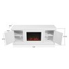 Bernadette Slim Electric Fireplace TV Stand in White by Real Flame - 3 of 4