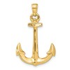 Black Bow Jewelry 14k Yellow Gold 3D Anchor Pendant - 3 of 4