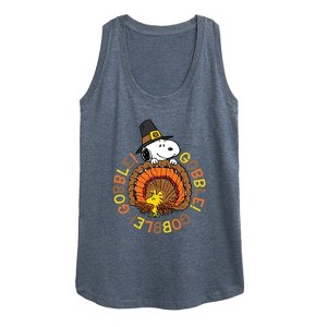 Women's - Peanuts - Gobble Gobble Graphic Racerback Tank - 1 of 4