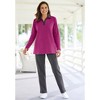 Woman Within 2-Piece Fleece Polo Set - 4 of 4
