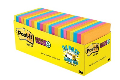 Post-it Super Sticky Large Lined Notes, 8 X 6 Inches, Energy Boost