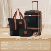 FURNIinspire Bag And Luggage Sets 3 Piece Hard Shell Luggage Set, Carry-On Suitcase with Toiletry Bag, Weekender Bag, Black, 8.07"*14.96"*22.24" - 3 of 4