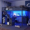 Full Size Loft Bed with Two Chest of Drawers, Desk and Light Strip - 3 of 4