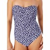 Women's Shibori Geo Twist Front Shirred One Piece Swimsuit - image 3 of 4