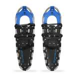 Outbound Men & Women's Lightweight 25 x 8" Adjustable Aluminum Frame Snowshoes with Posi Lock Binding for Secure Fit, Glove Like Binding, Black/Blue