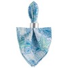 Design Imports Blue Watercolor Paisley Print Outdoor Napkin Set/6 - 4 of 4