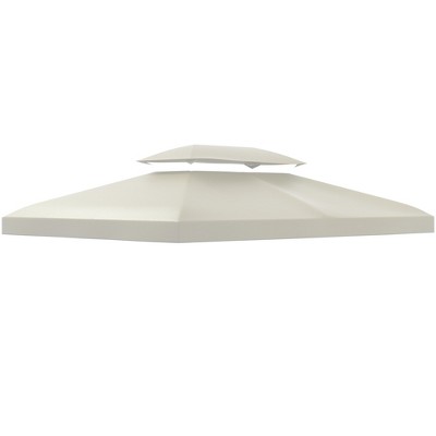 Outsunny Gazebo Replacement Canopy, 2-Tier Top Cover for 9.84' x 9.84' Outdoor Gazebo Models (TOP ONLY)