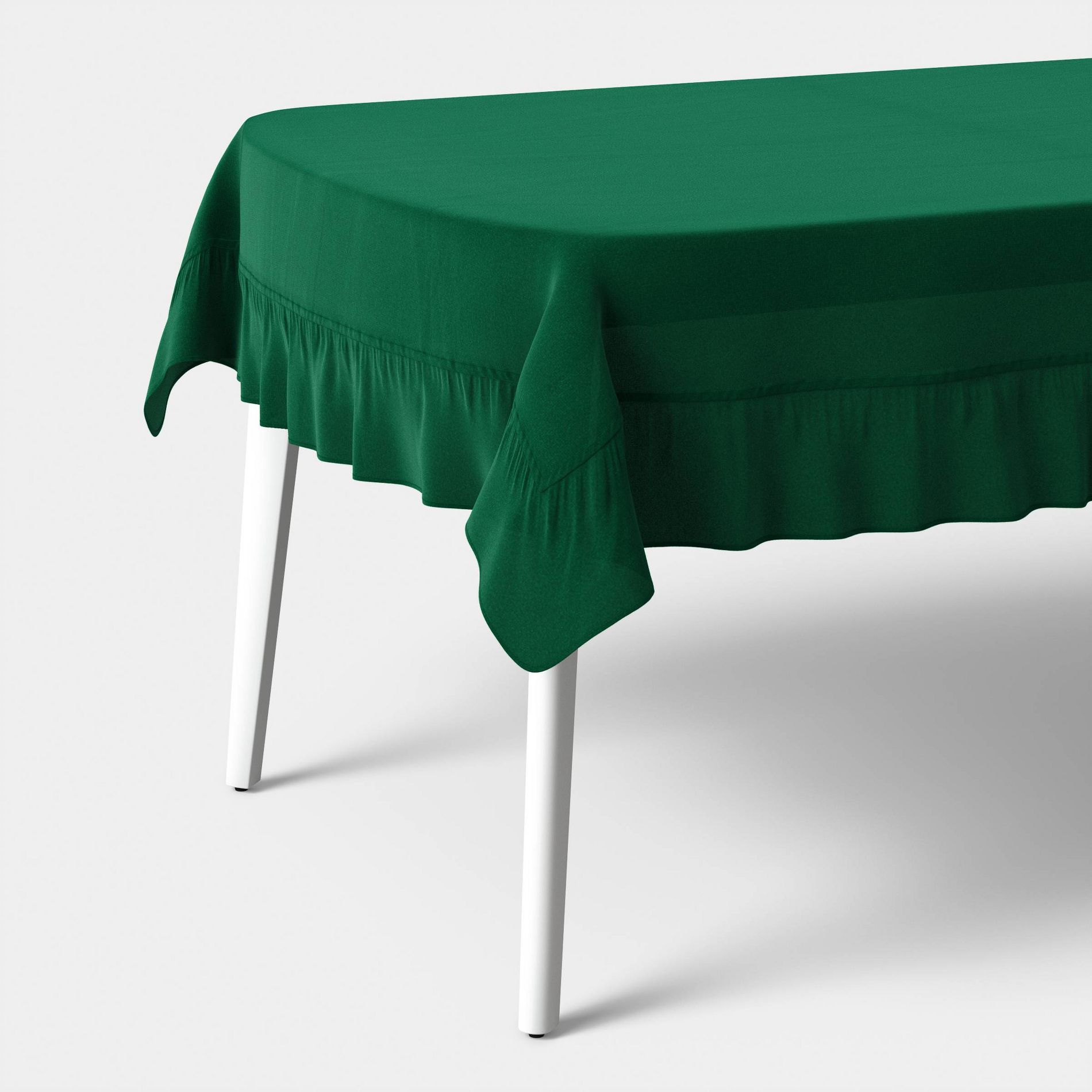 84"x60" Ruffle Tablecloth Green - Threshold™